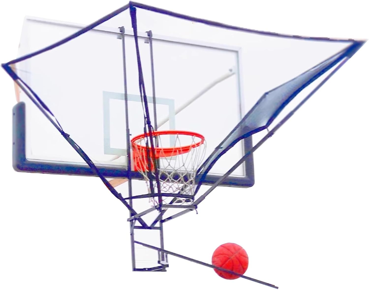 Shot Basketball Returner Return Net Apparatus for Player Lightweight Suspended Aluminum Alloy Portable Automatic Chute Supports Rotating