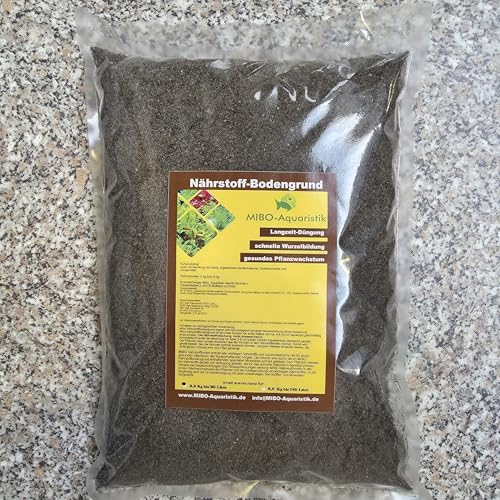 MIBO Aquarium Nährstoffbodengrund Nährboden 3kg ausreichend für 90 Liter Aquarien