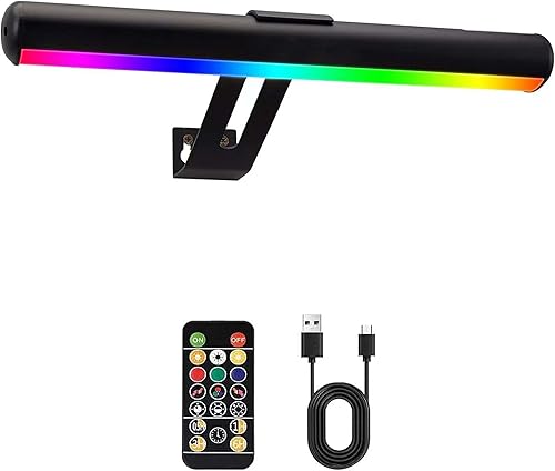 Luz para Cuadros Operada por Batería, Luces para Cuadros de Pared, Luz para Cuadros Inalámbrica con Control Remoto para Pinturas, 48 LED, 16 Cambios