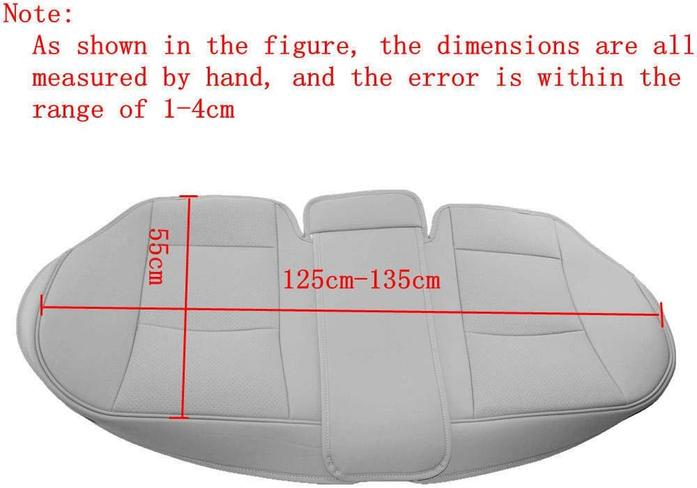 Rear Seat Luxury PU Leather 3D Full Surround Car Seat Protector Seat Cover 3 Colors (Grey)