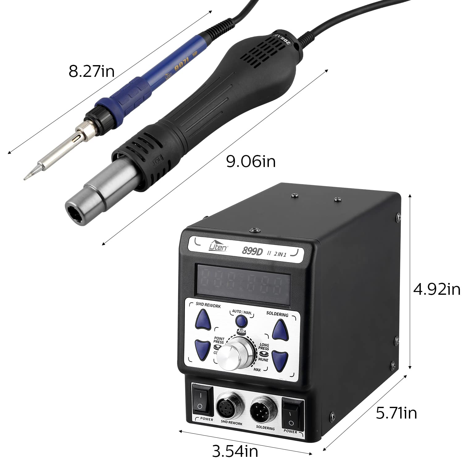 Estación de Soldadura Mesa de soldadura 899D-II Apto para cables de soldadura