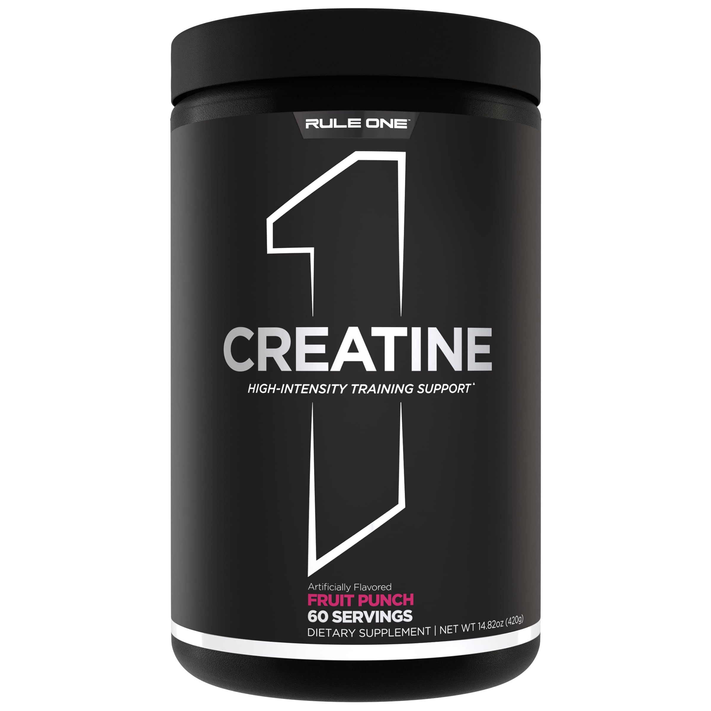 Rule 1 Creatine Powder – Pure Micronized Creatine Monohydrate for High-Intensity Exercise and Lean Body Mass Support, Flavored and Unflavored (60 Servings, Fruit Punch) Fruit Punch 60 Servings