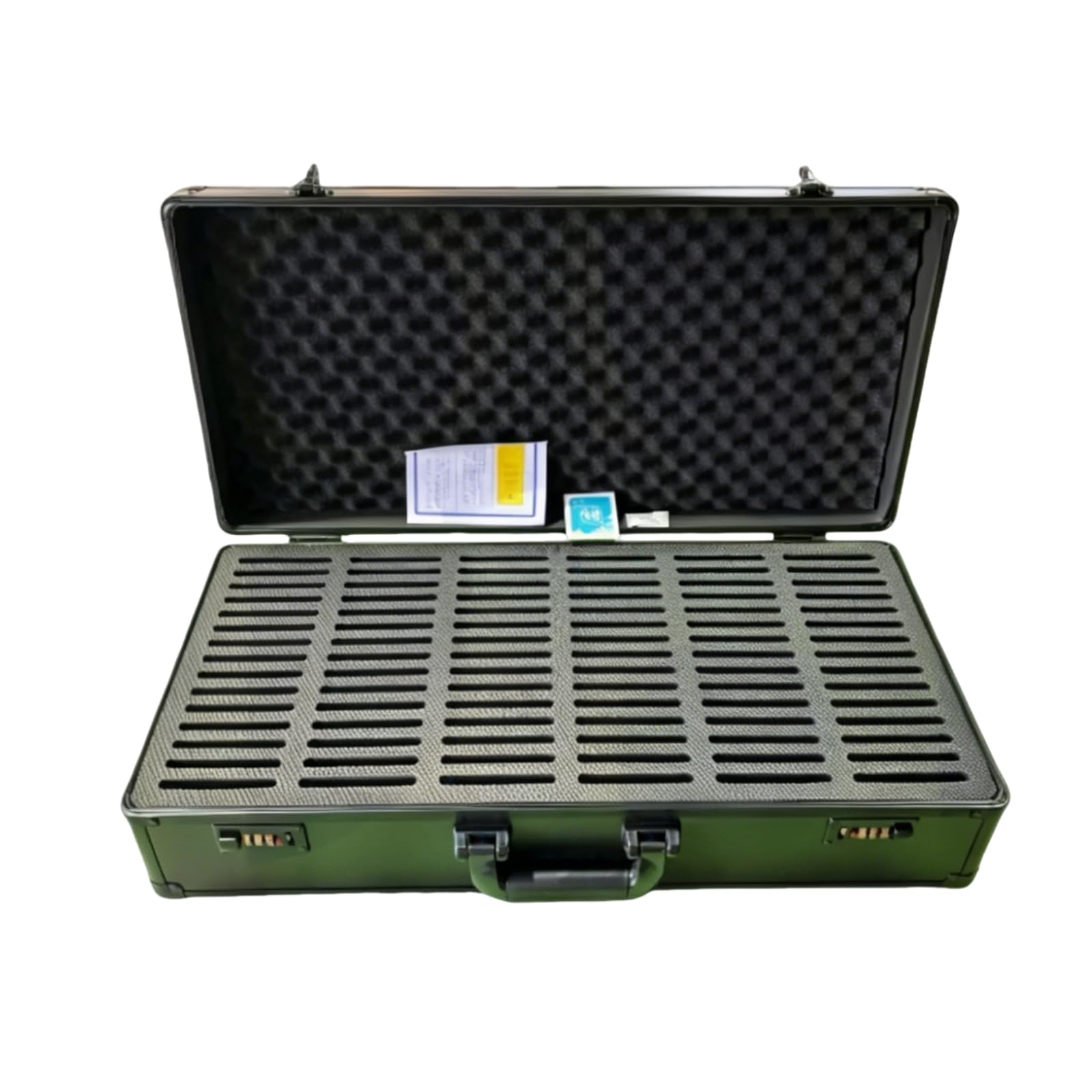 Kartenaufbewahrungskoffer Sammelkarten Box Etui Hartschale Tragekoffer aus Metall Und Schaum mit Fächern für Bewertete, 6 Kartenfächer Mit Zahlenschloss