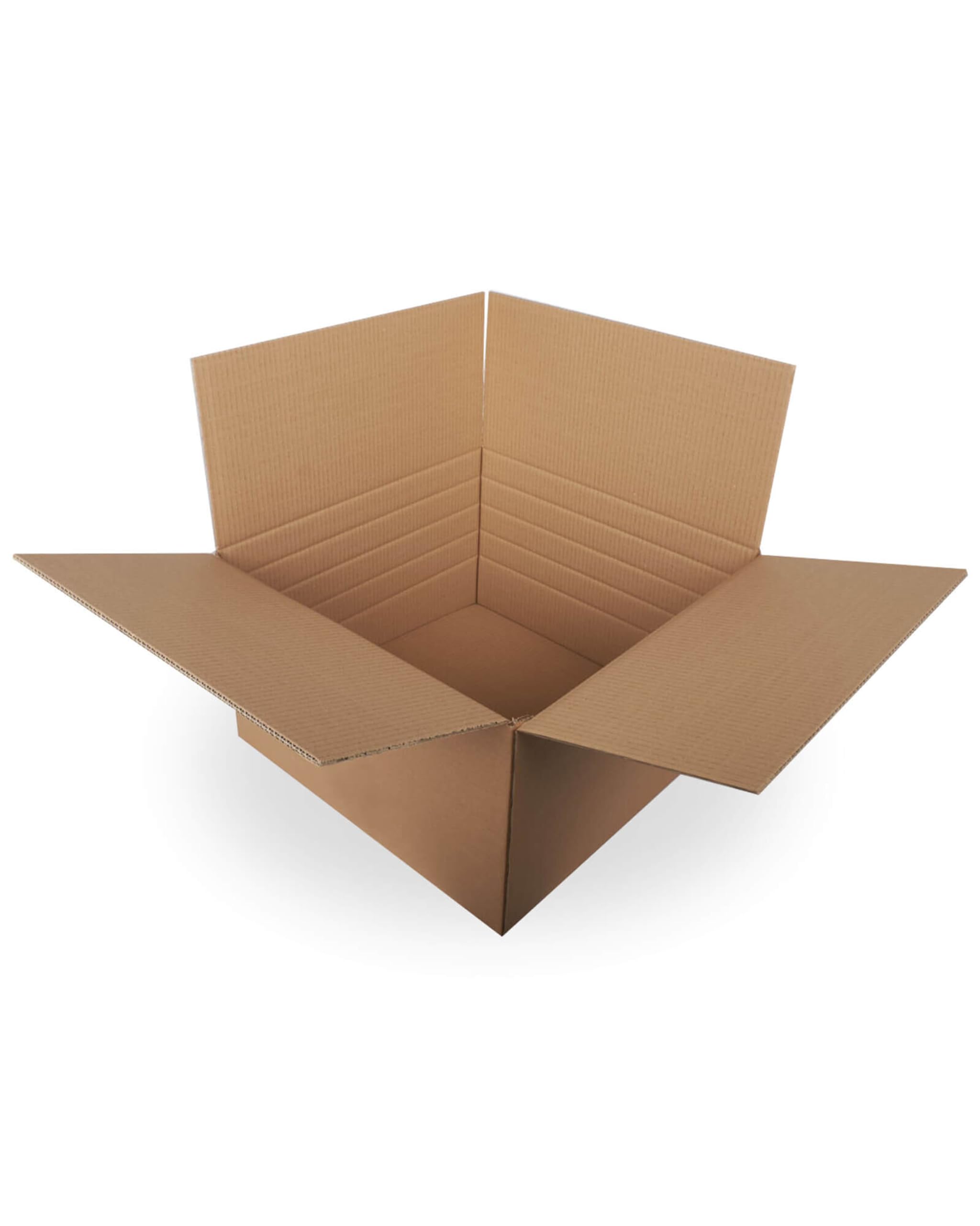 KK Verpackungen® Faltkartons | 10 Stück, 500x500x290mm, Zweiwelliger Versandkarton mit variabler Höhe | Versandverpackung aus stabiler 2.40 BC Wellpappe