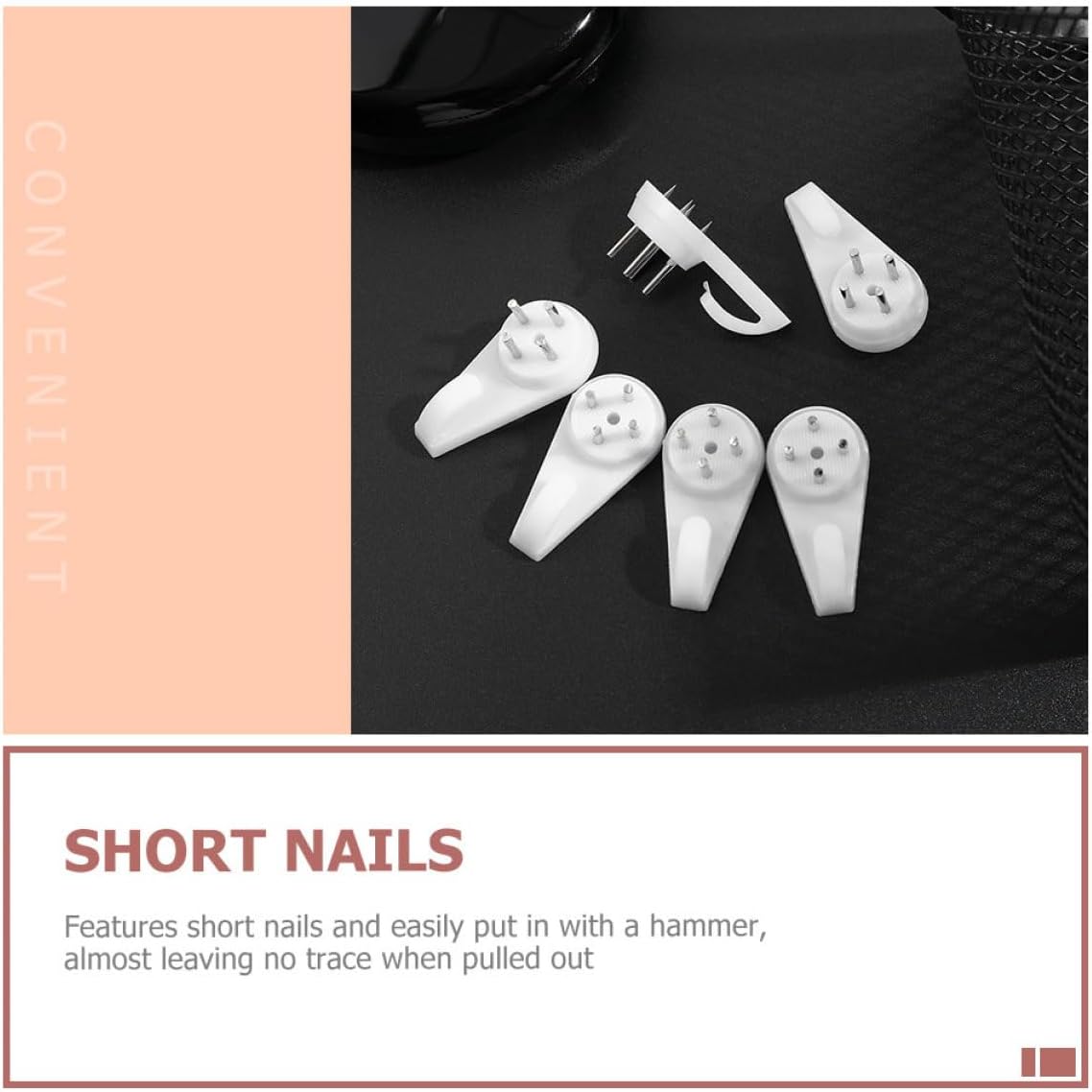 Invisible Nail Hangers 50pcs Non Mark Hooks for Picture Frames