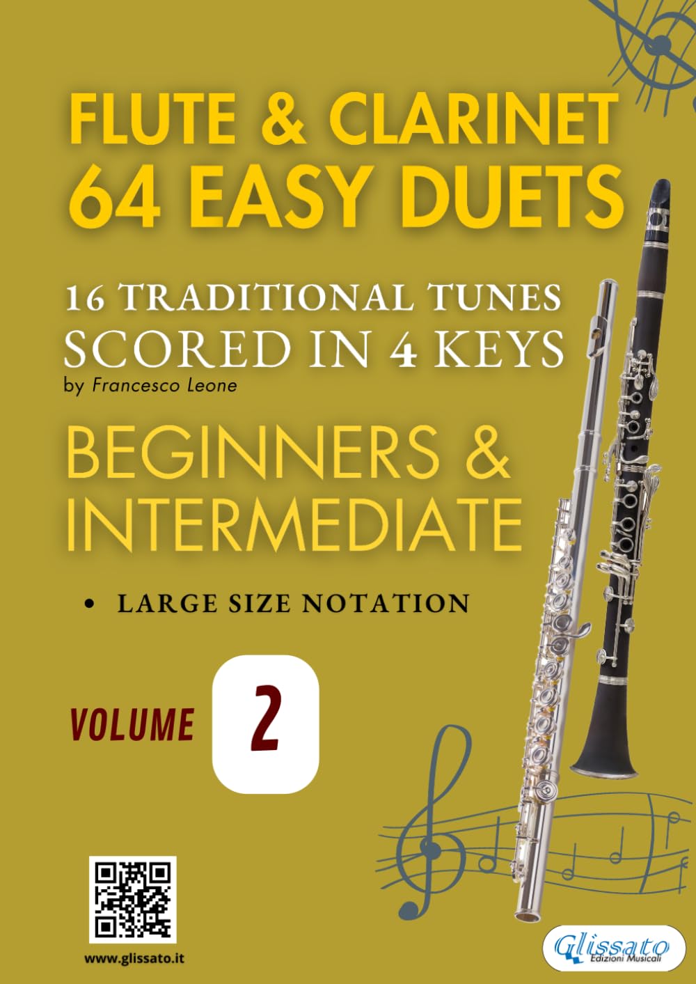 Flute and 64 easy duets 16 Traditional tunes
