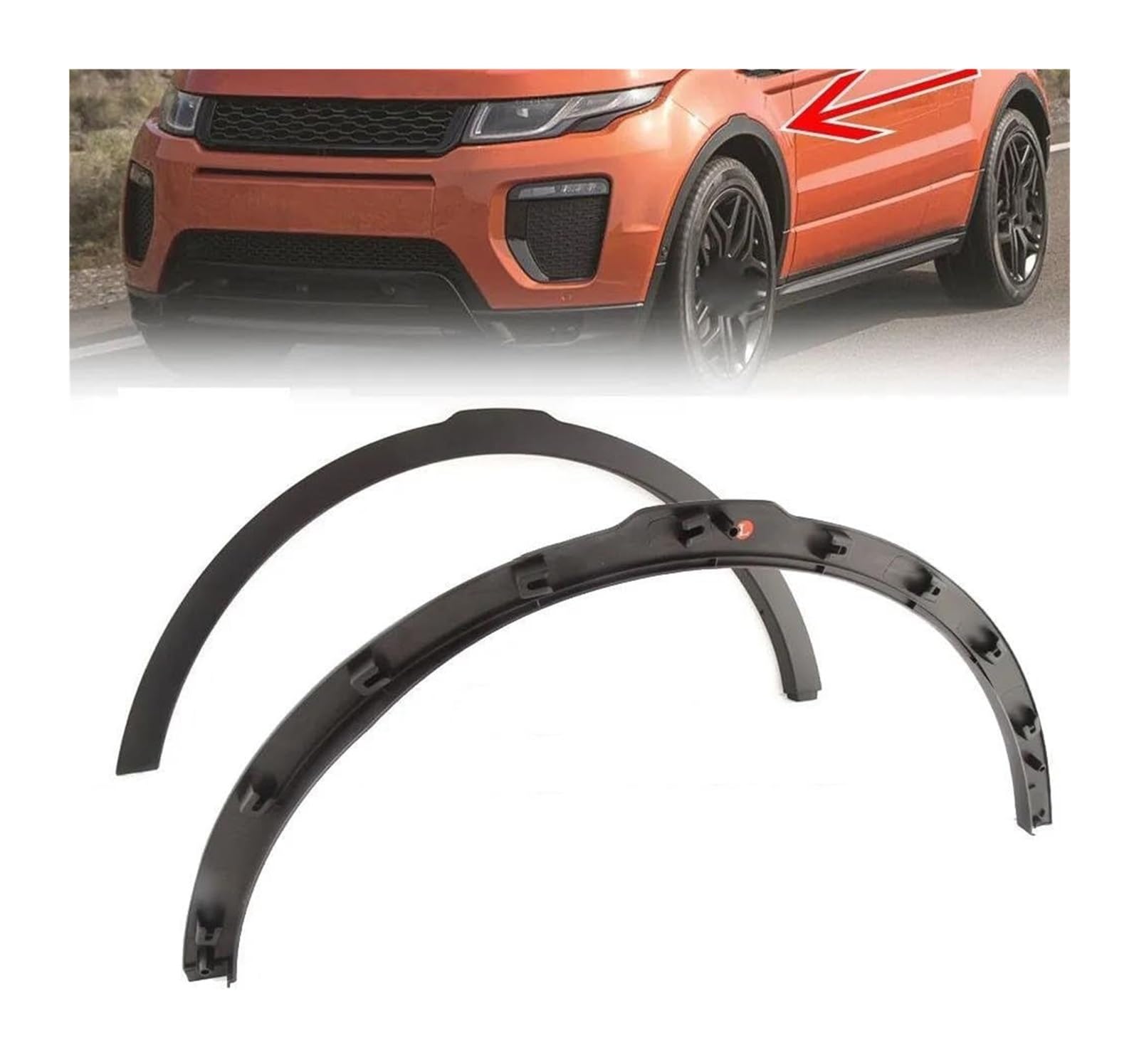 Auto Arco Ruota Per Land Per Rover Per Range Per Rover Per Evoque 2012-2017 Modanatura Passaruota Anteriore Per Auto Parafango Sopracciglia Archi(Left)
