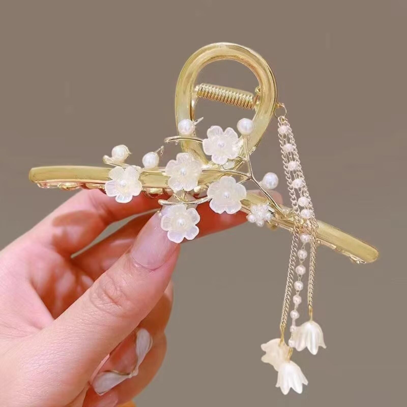 Amazon.com : 1 Pcs Metal Claw Clips, Vintage Crystal Flower Tassel