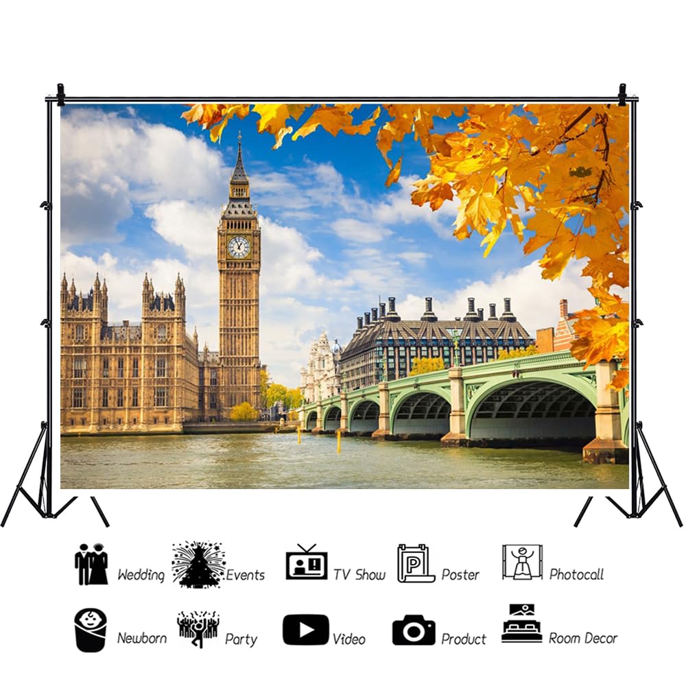 Amazon.com : YongFoto 8x6ft London Big Ben Backdrop UK Urban