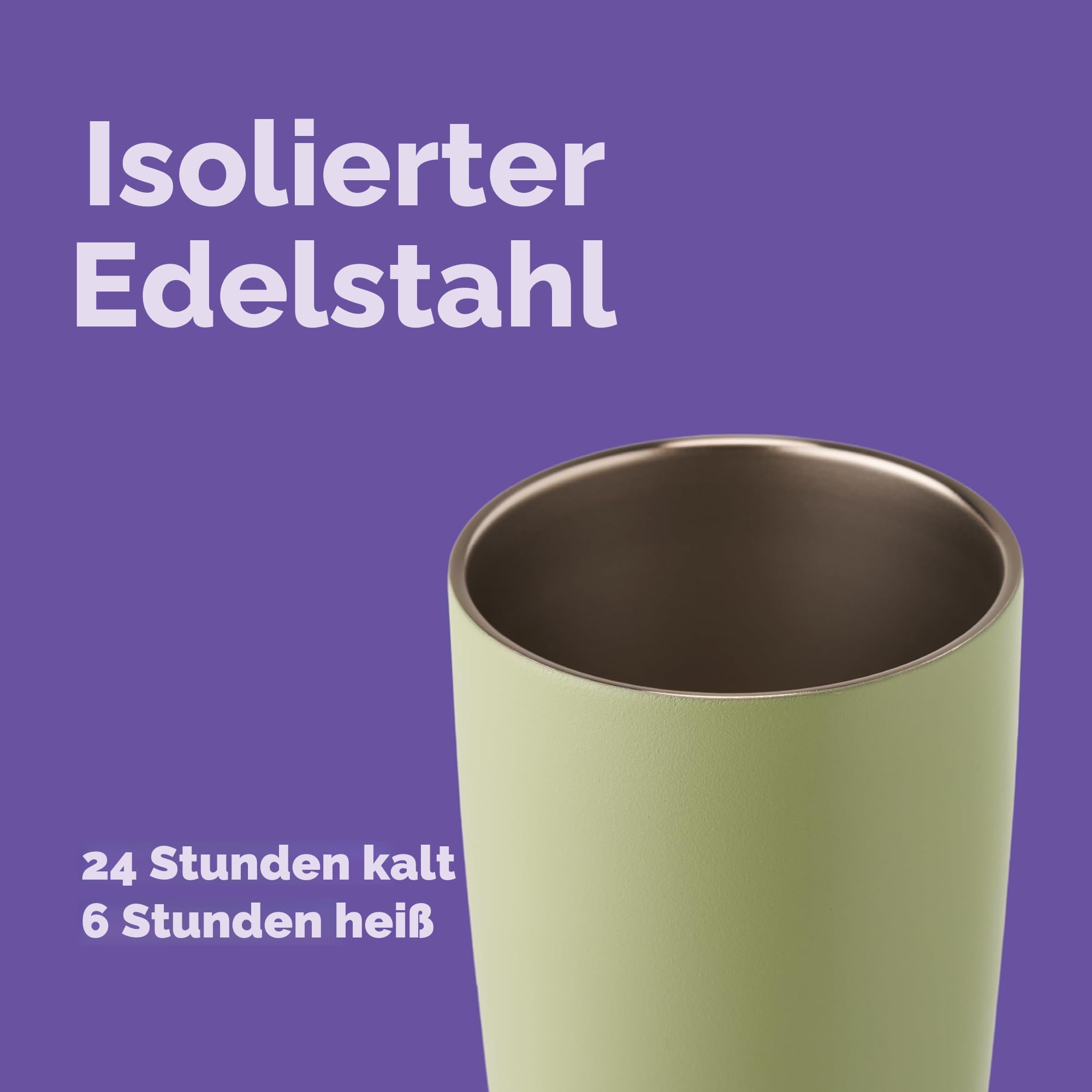 Owala SmoothSip Isolierter Edelstahl-Kaffeebecher, wiederverwendbare Eiskaffeetasse, Reisebecher, BPA-frei, 590 ml, Grün (Hip Cactus)