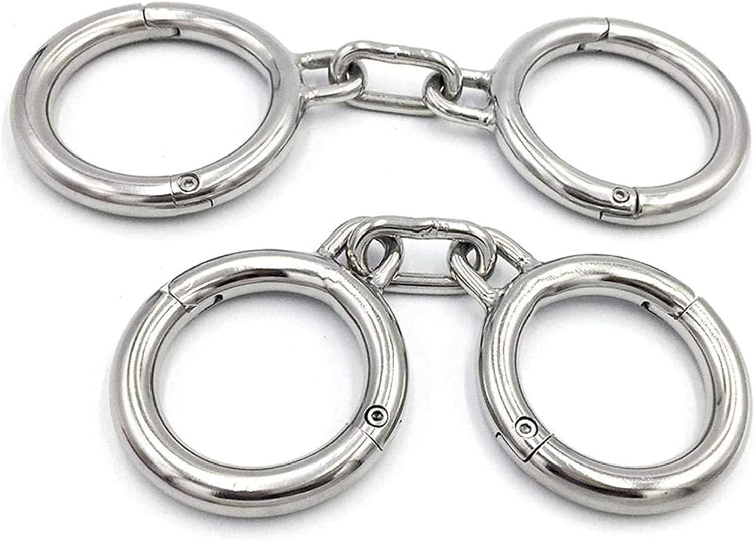 Edelstahl Handschellen BDSM Extrem Bondage Set Handfesseln Abschließbar Metall Handcuffs Erotik SM Extrem Bondage Slave Fesselset Fetisch Sexspielzeug für Paare Männer Frauen (Color : Male 6.4cm, Si