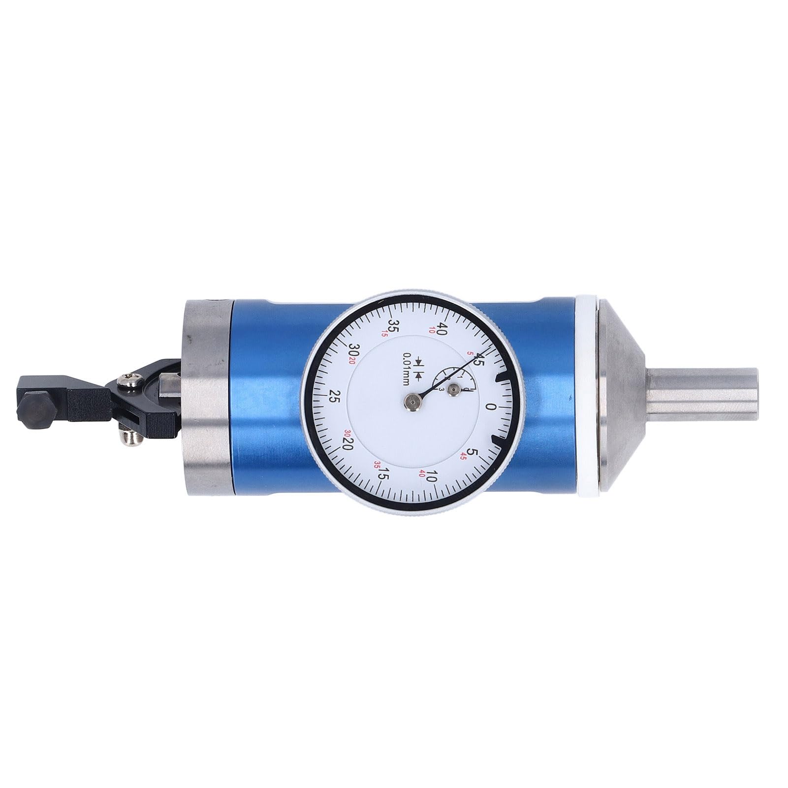 Keenso Mechaniczny Czujnik Zegarowy Bardzo Precyzyjny Wskaźnik Poziomu Centrowania do Wizualnego Pomiaru środka Zakres 0-3 Mm Rozdzielczość 0,01 Mm