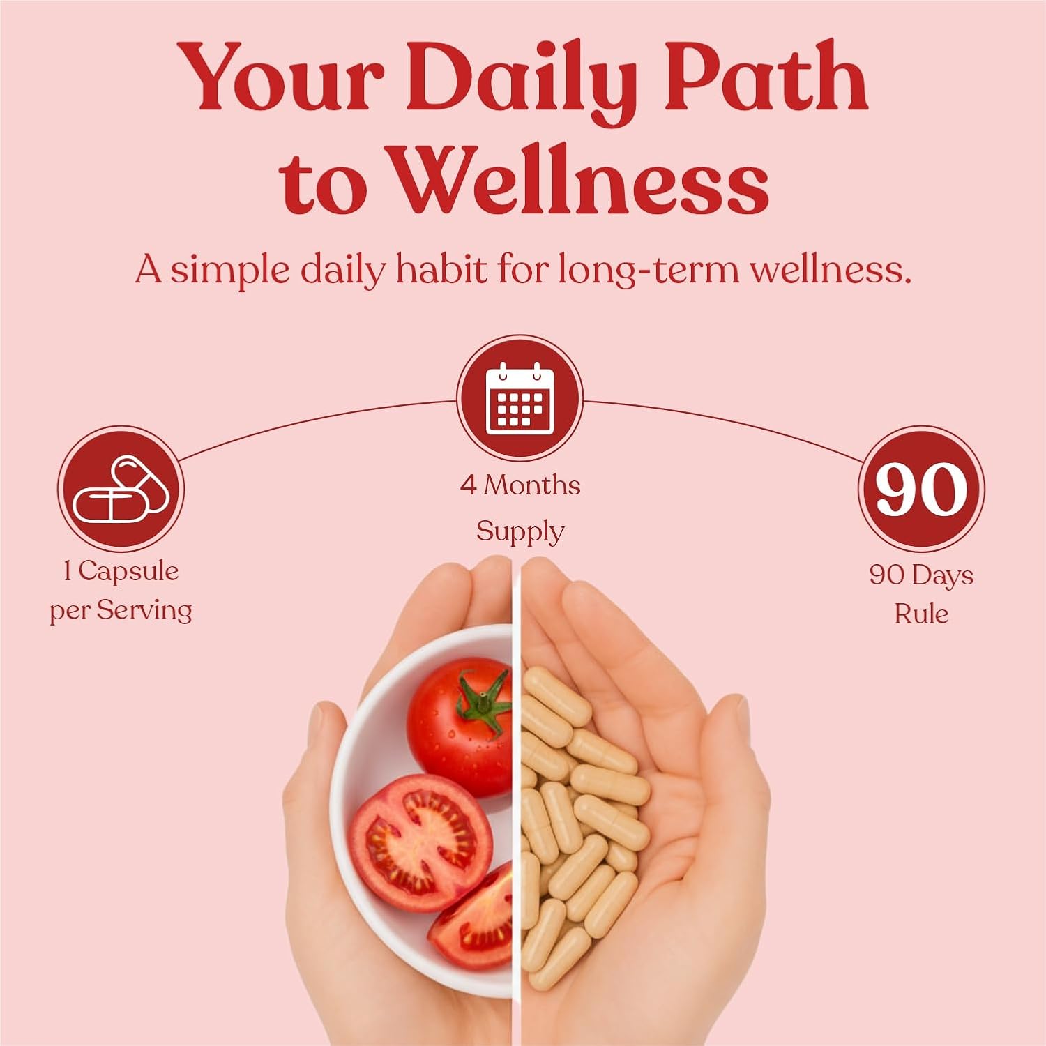 Lycopene Supplement for Men 60mg, Natural Tomato Extract Powder, 120 Veggie Capsules, Carotenoid Supplement for Daily Wellness, Vegan, Non-GMO & Gluten-Free Lycopene Complex - Image 7