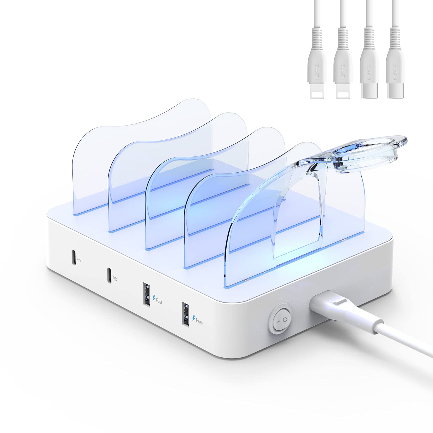 Amazon | USB C充電器、首佩72W 4ポートタイプC充電ステーション（PD