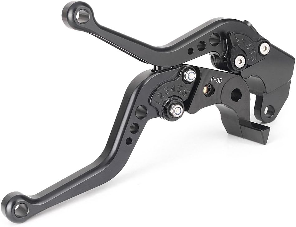 Mallofusa Motorcycle Pair Short Brake Clutch Levers fits for Suzuki SV650 SV650N 1999 2010 Black CNC Aluminum Black