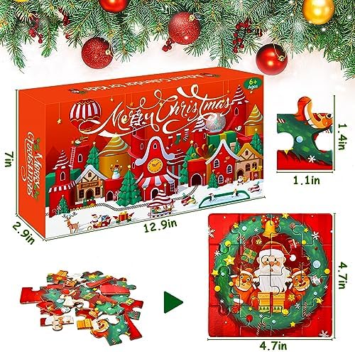 Advent Calendar 2023 for Kids, Jigsaw Puzzles Christmas Countdown Calendars, 24 Days Xmas Advent Calendar forToddle, Stocking Stuffer Christmas Gifts for Boys Girls 3 61KJDH2EHYL. AC