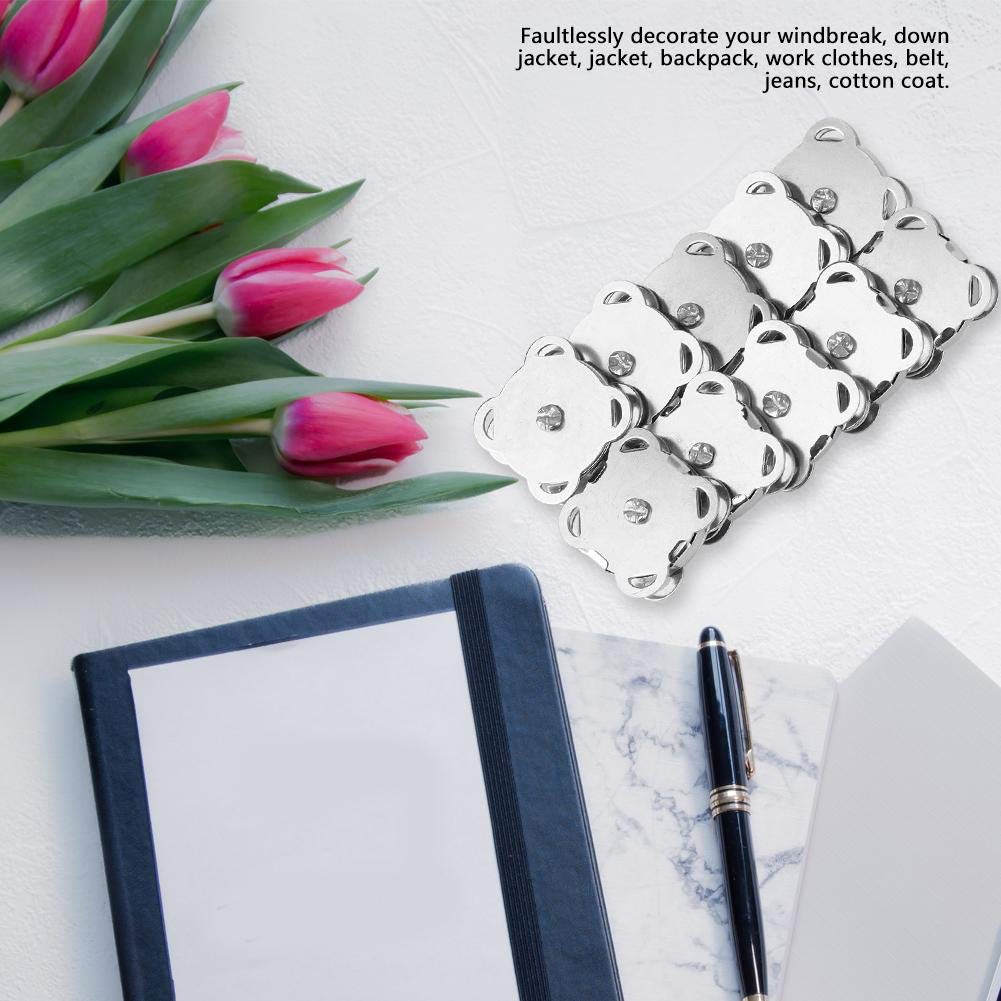 Pssopp 10 Pièces/Ensemble Fermeture à Pression Magnétique, Coudre Dans Le Bouton De Fermoirs à Pression Magnétique Pour La Couture Et La Réparation De Vêtements, Sacs à Main(Blanc