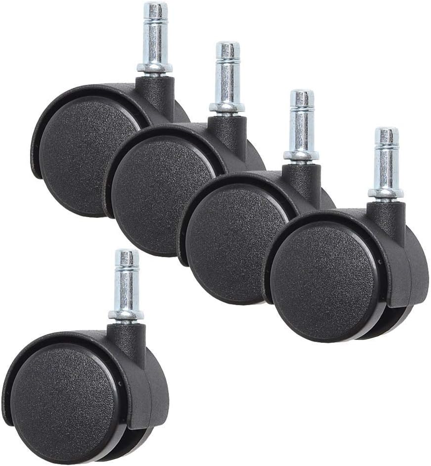 XYSQWZ Casters1In / 1.5In / 2In Brake Swivel Castor Wheel with a Insert RodOffice Chairs Replacement Nylon Castor Wheels/A / 1.5in Castors With Brakes