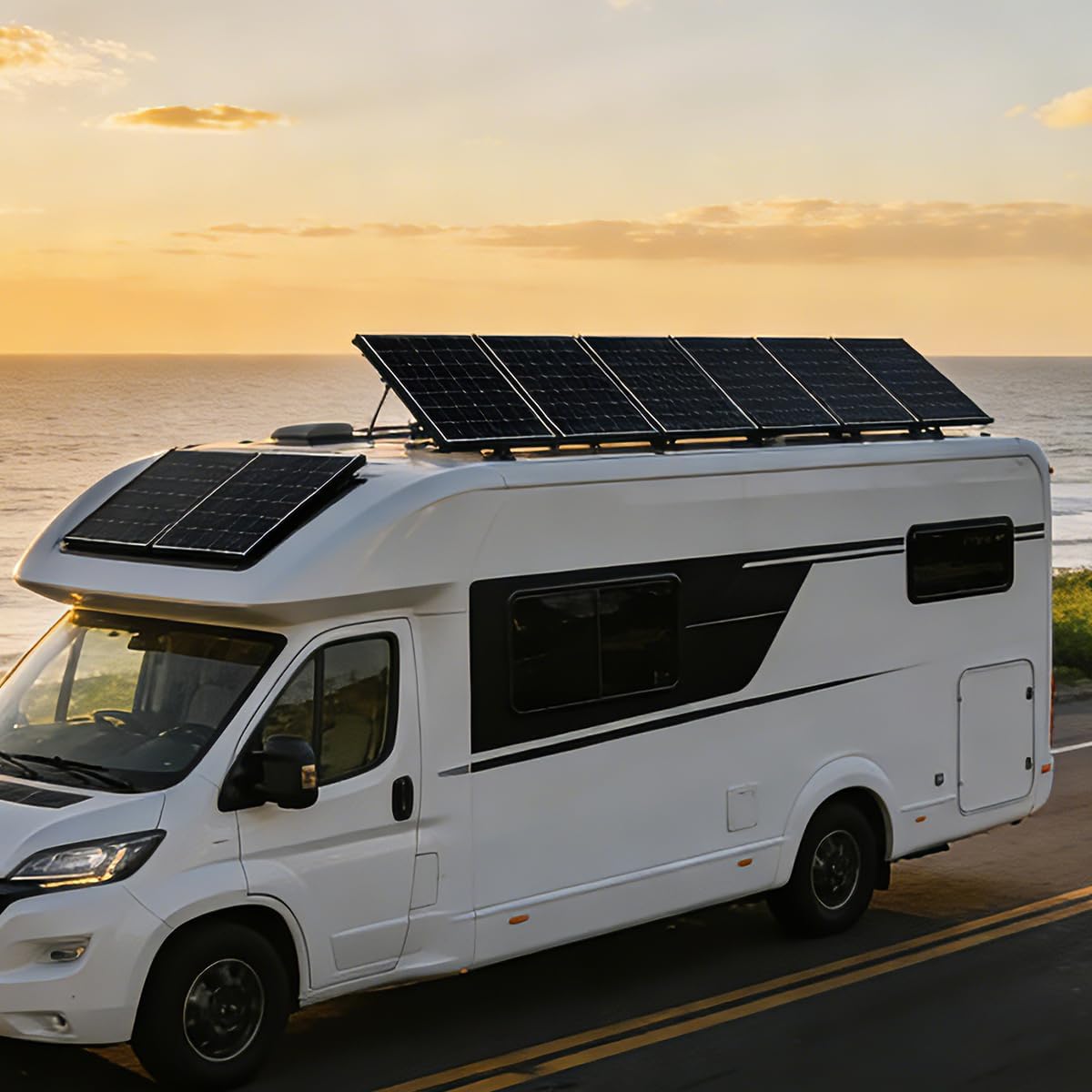 10 Pcs Solar Panel Mounting Brackets Rails Kit,Metal Solar Panel Mounting Brackets,Solar Panel Mid Clamps for Securing All Standard Sized Photovoltaic Frames,Solar Panel Installation