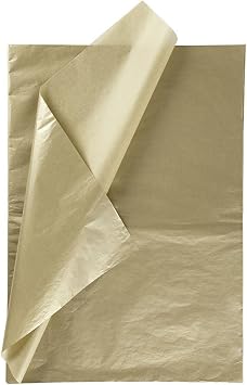 28 Sheets of Tissue Paper 50 x 70 cm Gold