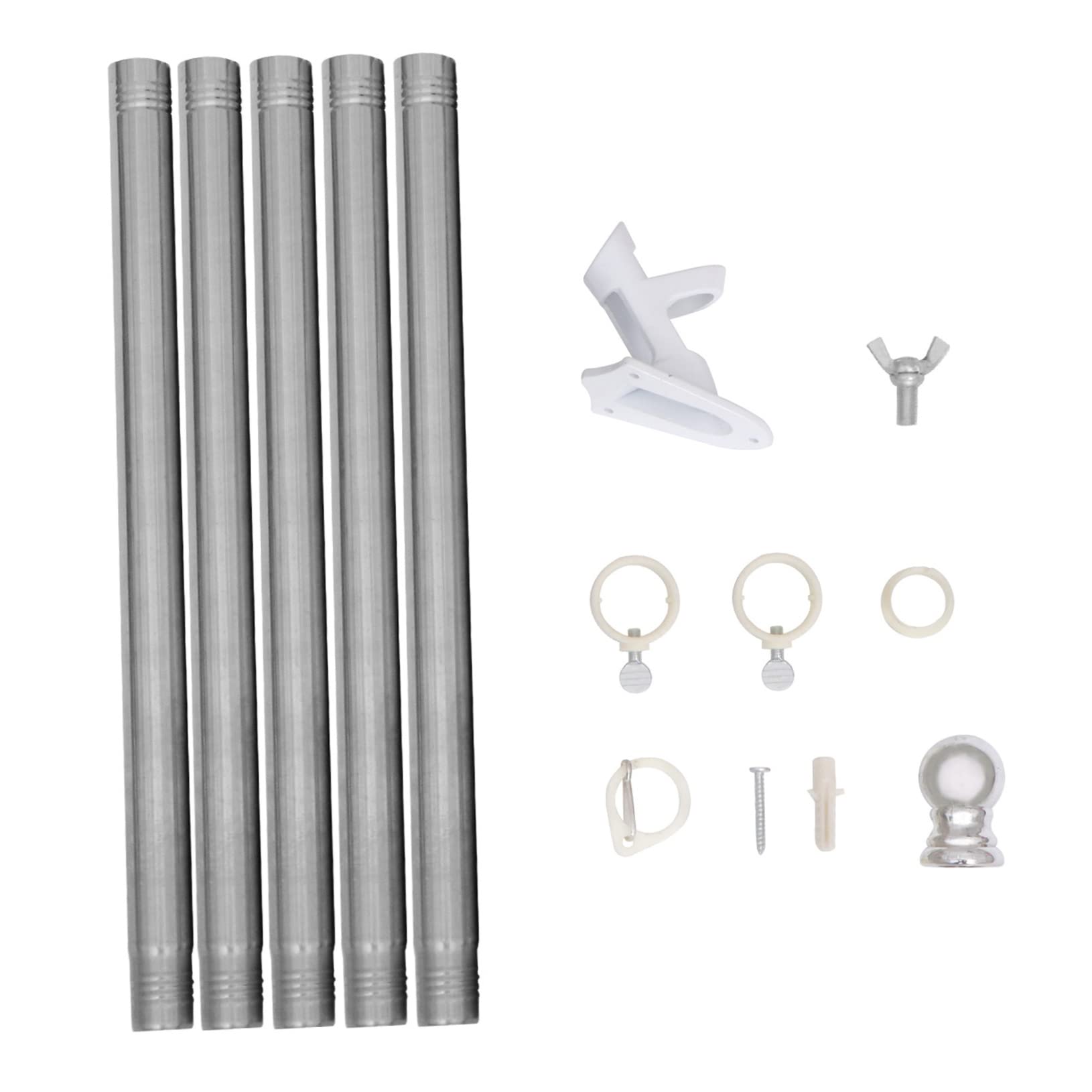 Kits d'ornement mât de drapeau réglable en alliage pour camion