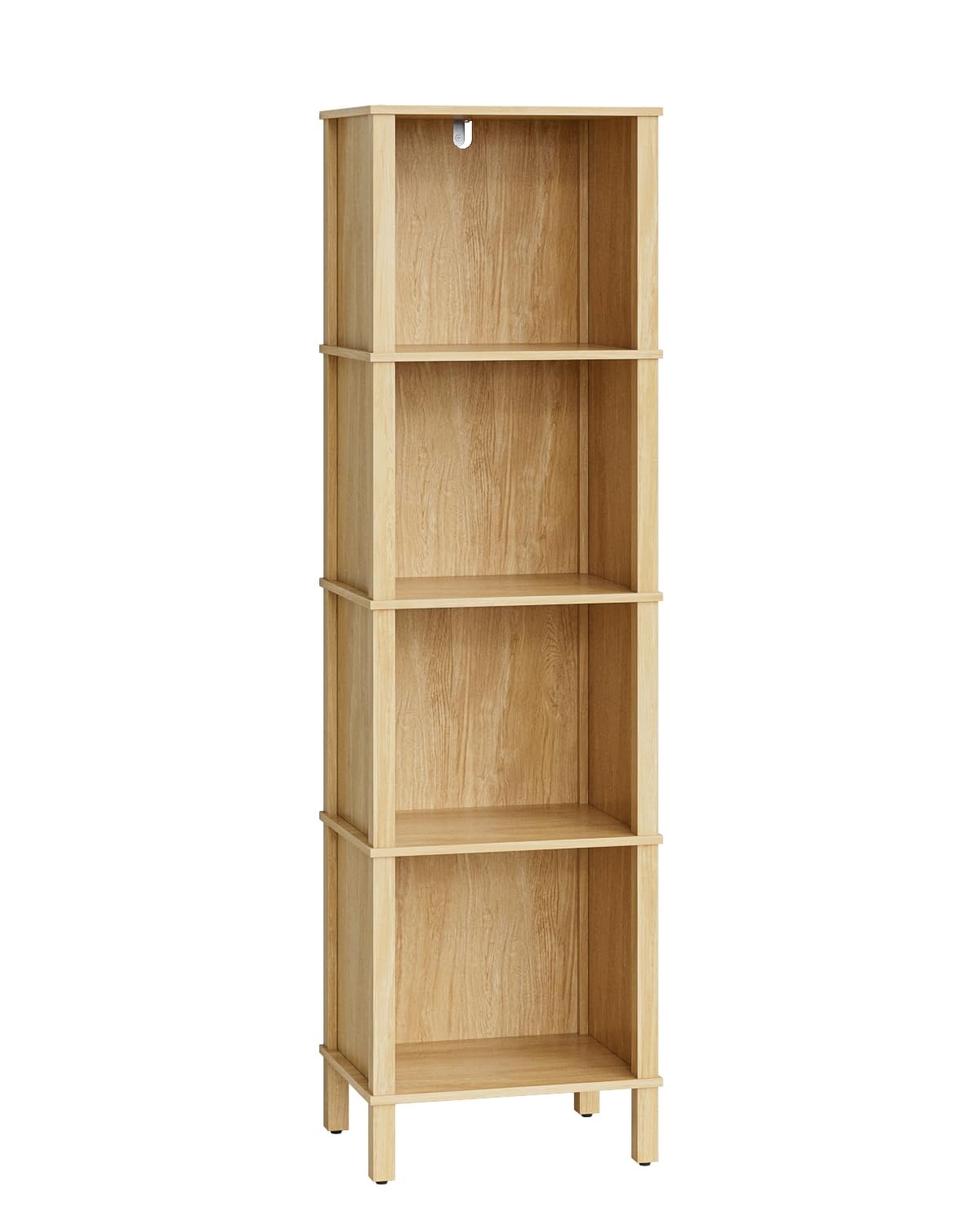 Bibliothèque à 5 niveaux, étagère d'angle, étagère de rangement pour salon, bureau et chambre à coucher, chêne