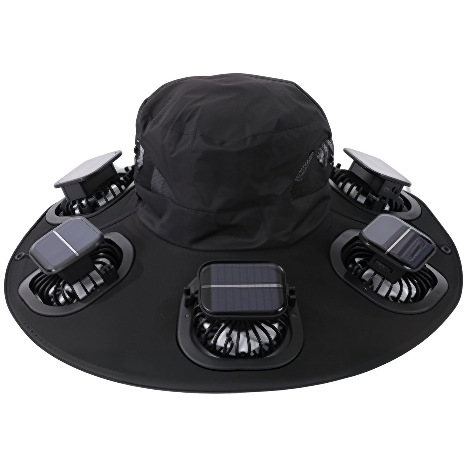 Chapeau de Soleil à Larges Bords pour l'extérieur, modèle 2026, avec 2 Ventilateurs solaires Amovibles et Protection UPF 50+. Idéal pour la randonnée et la Plage.