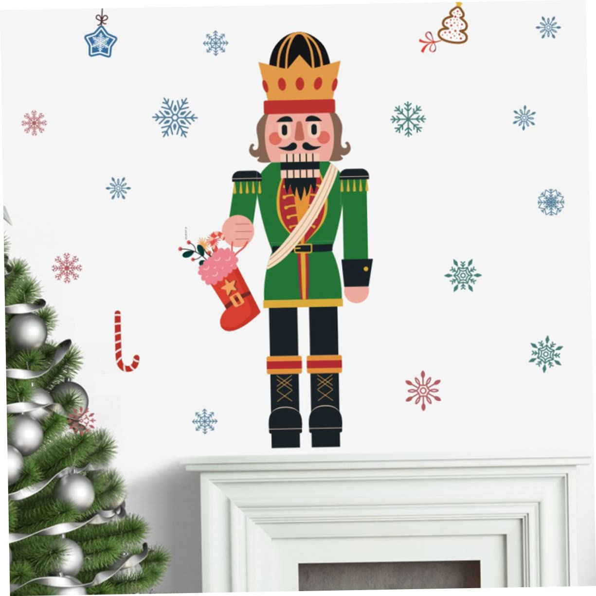 Alipis 4blätter Weihnachts- Fensteraufkleber Selbstklebende Weihnachtsdekoration Für Fenster Und Kühlschrank Für Weihnachtsfeiern Und Leicht Zu Entfernen