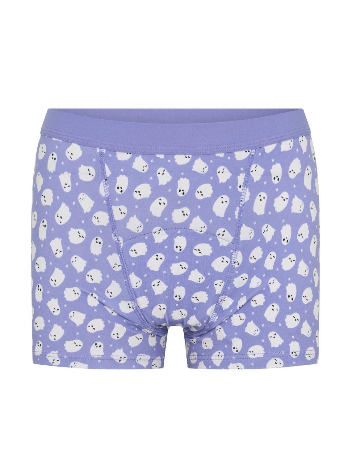 Modibodi Girls Giggly Ghost Blue Boyshort Period Pants For Teenage Womens Cotton Undies- Moderate Flow 30 Ml Absorbency- Y14-16