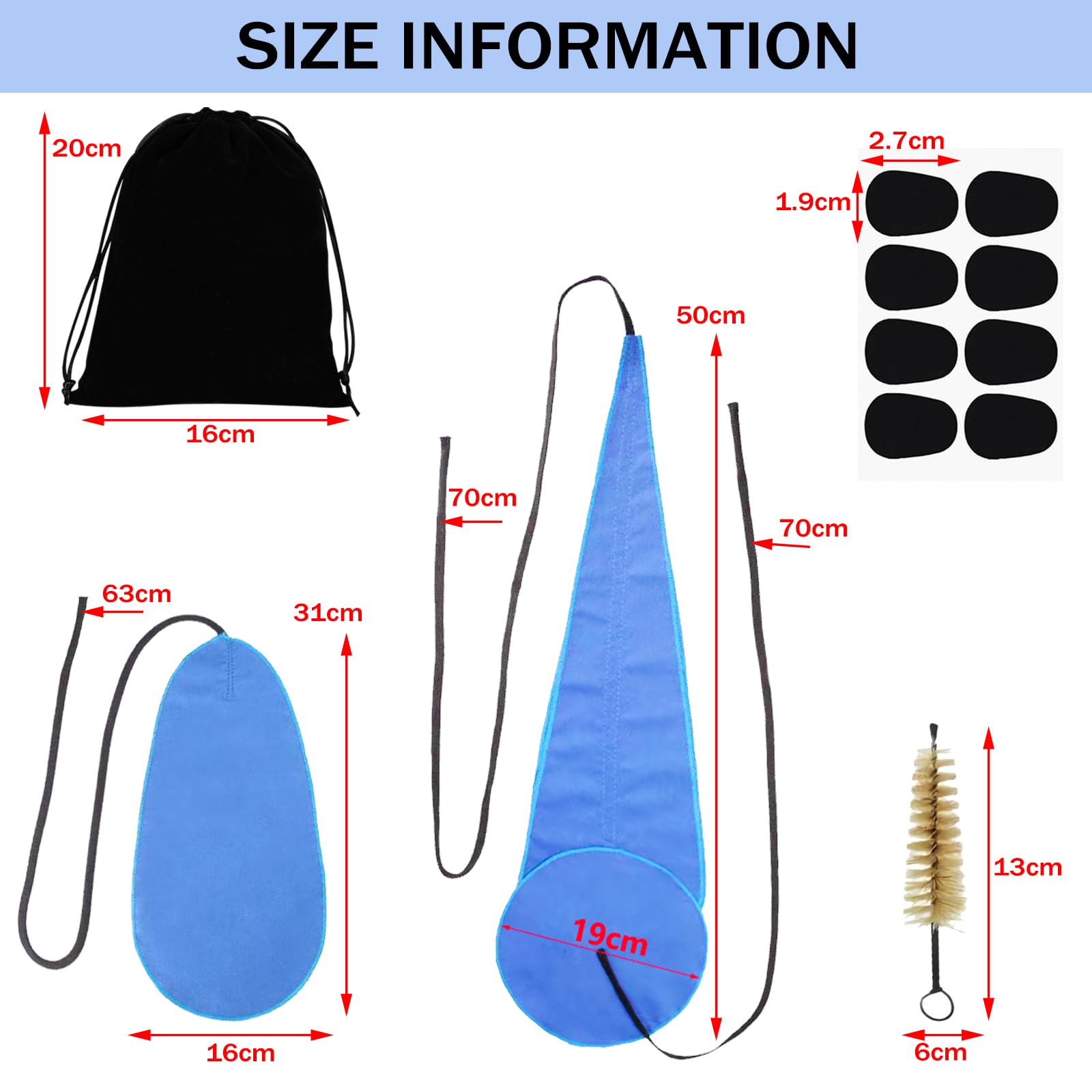 TYXHXTF Kit de Nettoyage pour Saxophone, Chiffons de Nettoyage pour Saxophone, pour l'entretien de la Clarinette de Saxophone