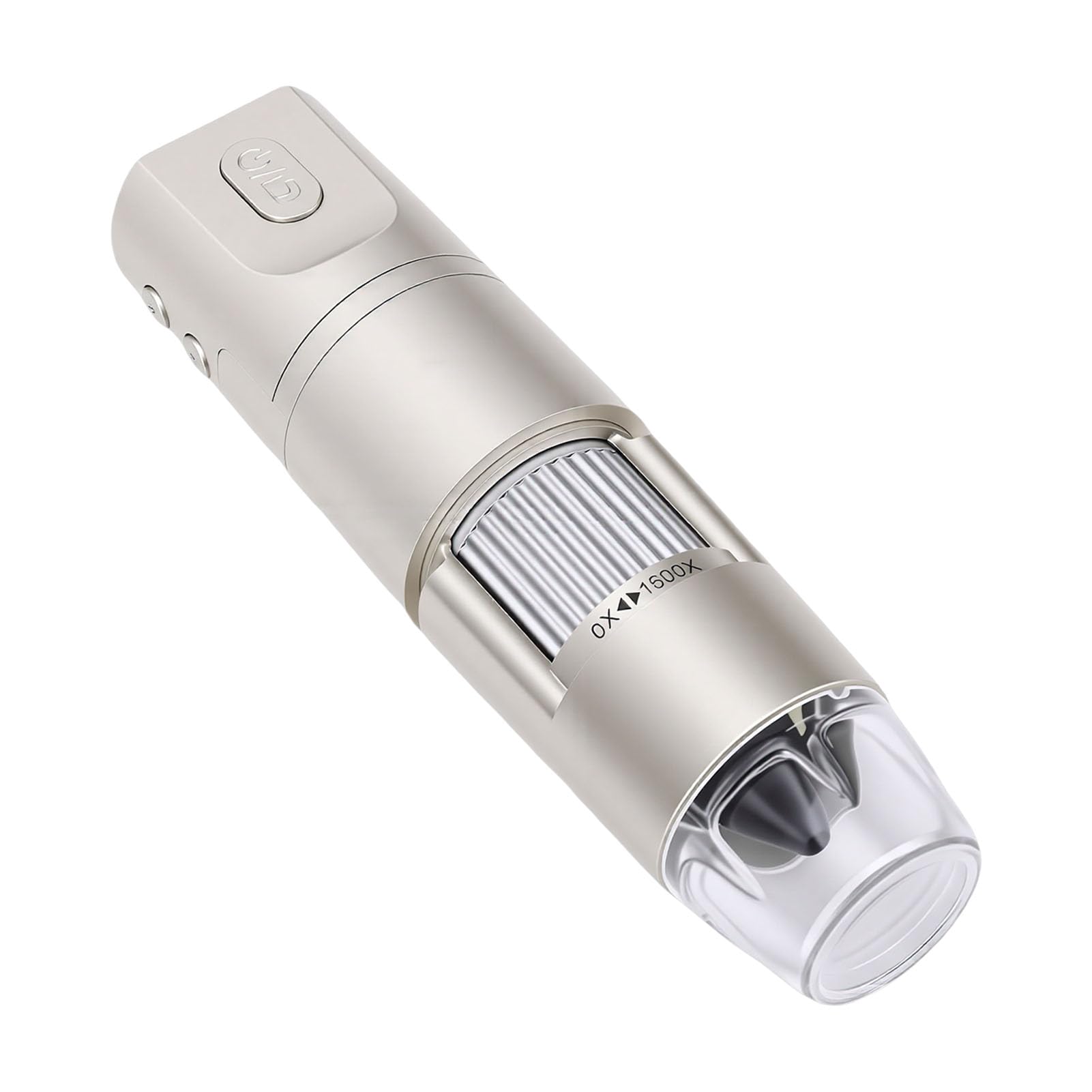 Microscopio Digitale Wireless, Ingrandimento 0-1600X | Microscopio portatile palmare, dotato di 8 luci LED regolabili, si collega a smartphone e tablet