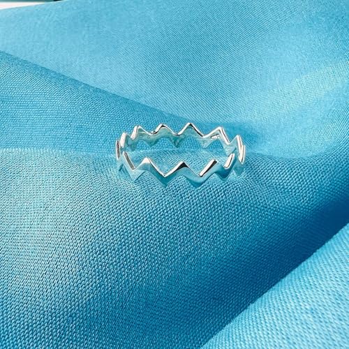 Modern Zig Zag 925 Sterling Silver Ring2