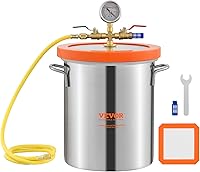 Vista 1 de VEVOR 5 Gallon Vacuum Chamber, Upgraded Tempered Glass Lid Vacuum Degassing Chamber, 304 Stainless Steel Chamber, for Stabilizing Wood, Resin