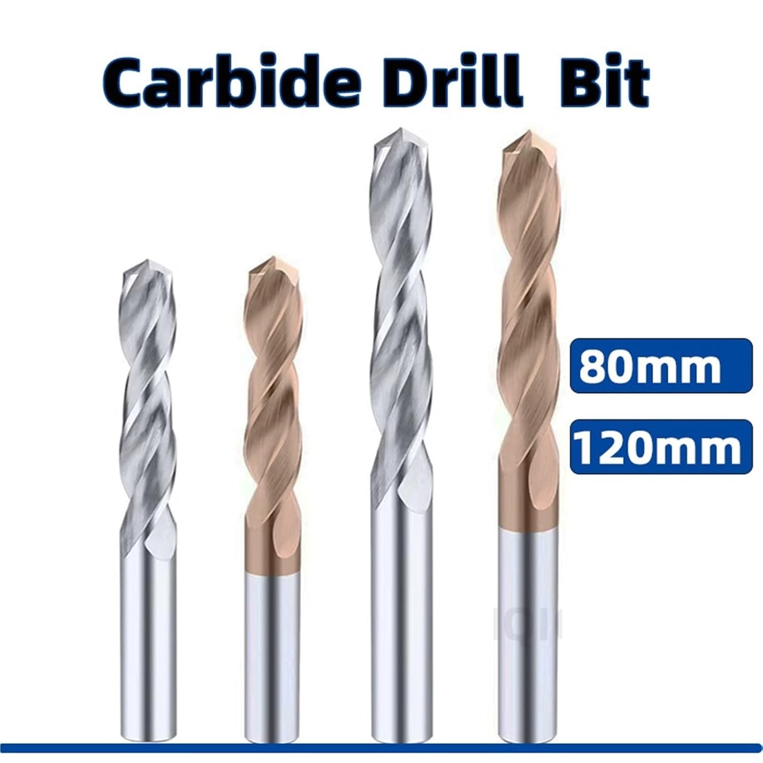 Carbide Drill 80mm 120mm Long Length Tungsten Steel CNC Hole Processing 1Pcs(2MM_80MM)
