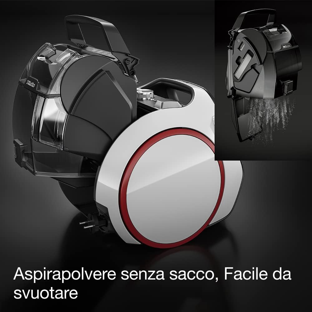 Miele Boost CX1 - Aspirapolvere a Traino senza Sacco con Filo, 890 W, Potente, Compatto e Agile con Tecnologia Vortex e Filtro Hygiene AirClean, Bianco e Rosso Miele Boost CX1 - Aspirapolvere a Traino senza Sacco con Filo, 890 W, Potente, Compatto e Agile con Tecnologia Vortex e Filtro Hygiene AirClean, Bianco e Rosso