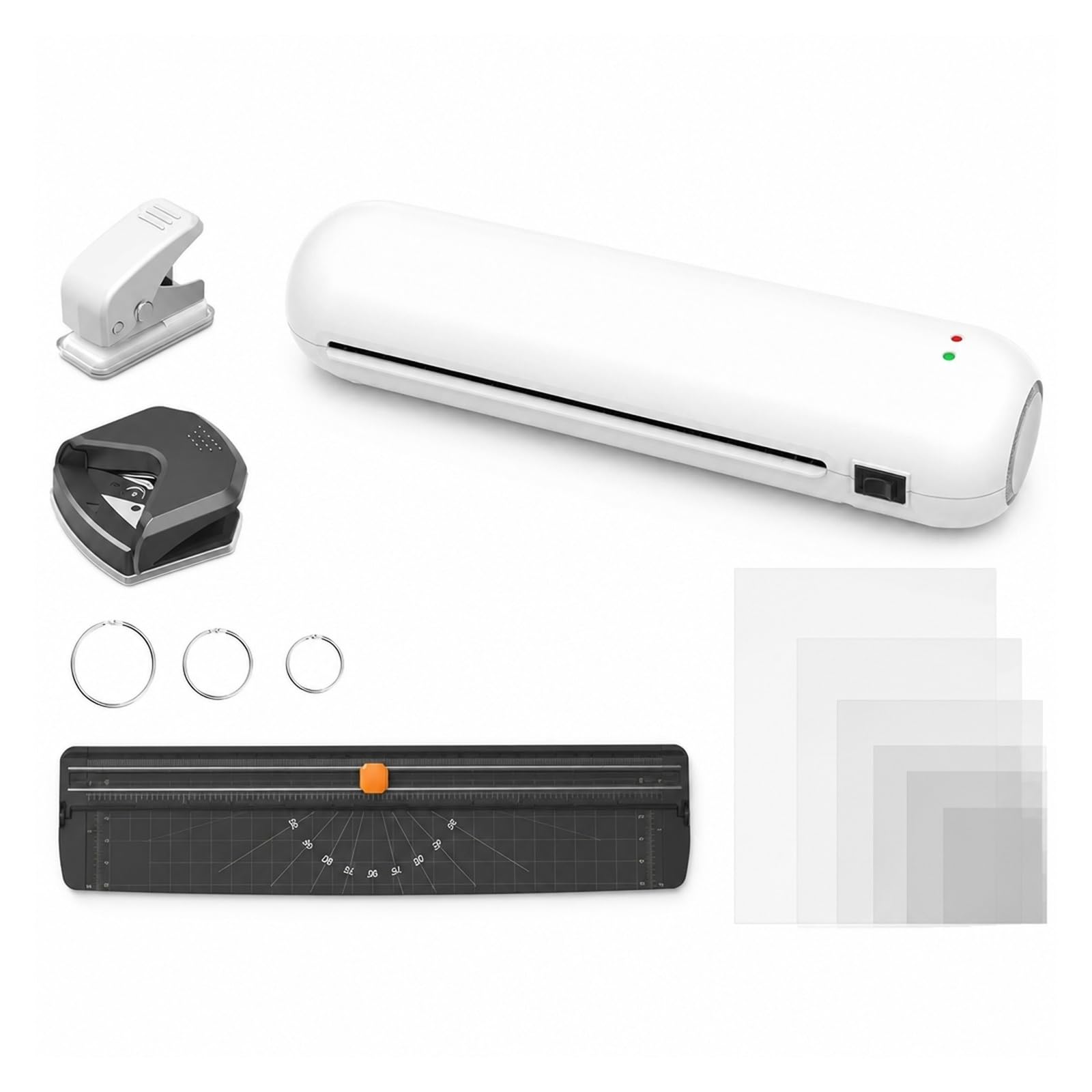 Laminator, Laminator Stołowy, Rozmiar A4 do domu i biura | Laminowanie Na Gorąco I Zimno, System 2 Rolek, Maksymalna Szerokość 9 Cali