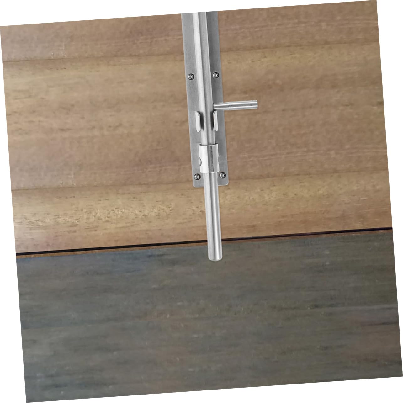 Loquet en Acier Inoxydable Épais 2 Pièces pour Porte en Bois, Verrou de Sécurité Fonctionnement Simple et Glissement Facile, Argenté, Distance des Trous 216mm