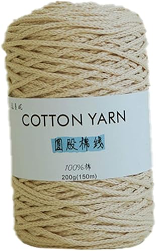 Miniatura 9 de 1 hilo de ganchillo de punto hueco de color liso de 7.1 onzas, hilo de nailon, hilo de poliéster, cuerda redonda, para manualidades, bolsos, bolsos,