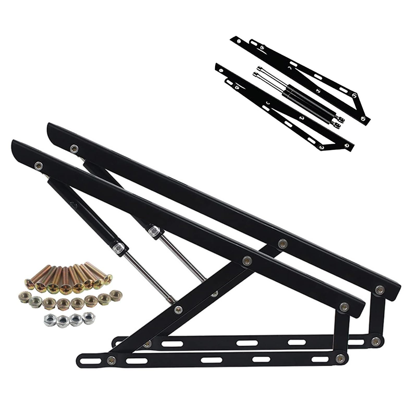 ROFBIHG Mécanisme de levage de lit à gaz robuste - Kit de levage pneumatique pour lit de rangement - Pour lit de rangement - Pour lit et canapé - Économie d'espace - Projet de bricolage (0,75 m)