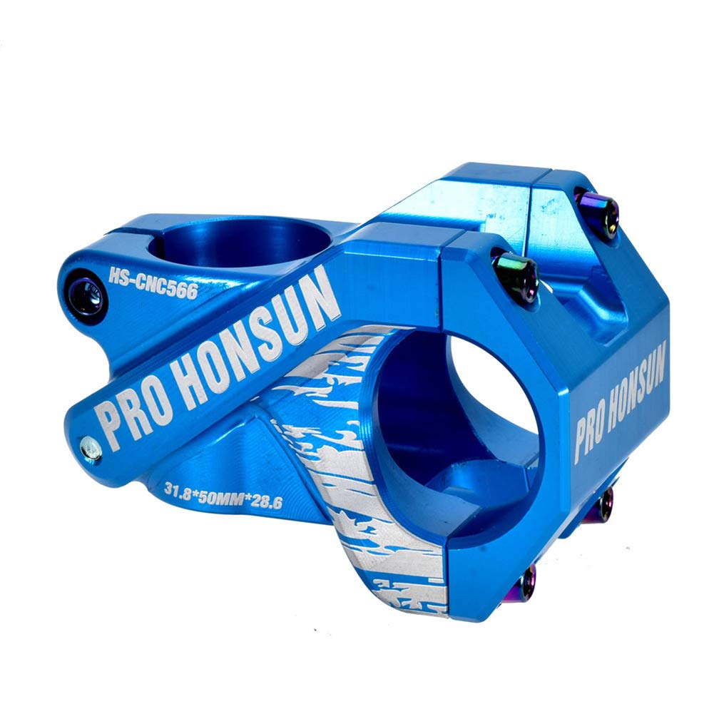 NA Accessories for Colorful Bike Stem 28.6mmx31.8mm Hollow Short Stem Cnc Mountain Bicycle Handlebar Stem