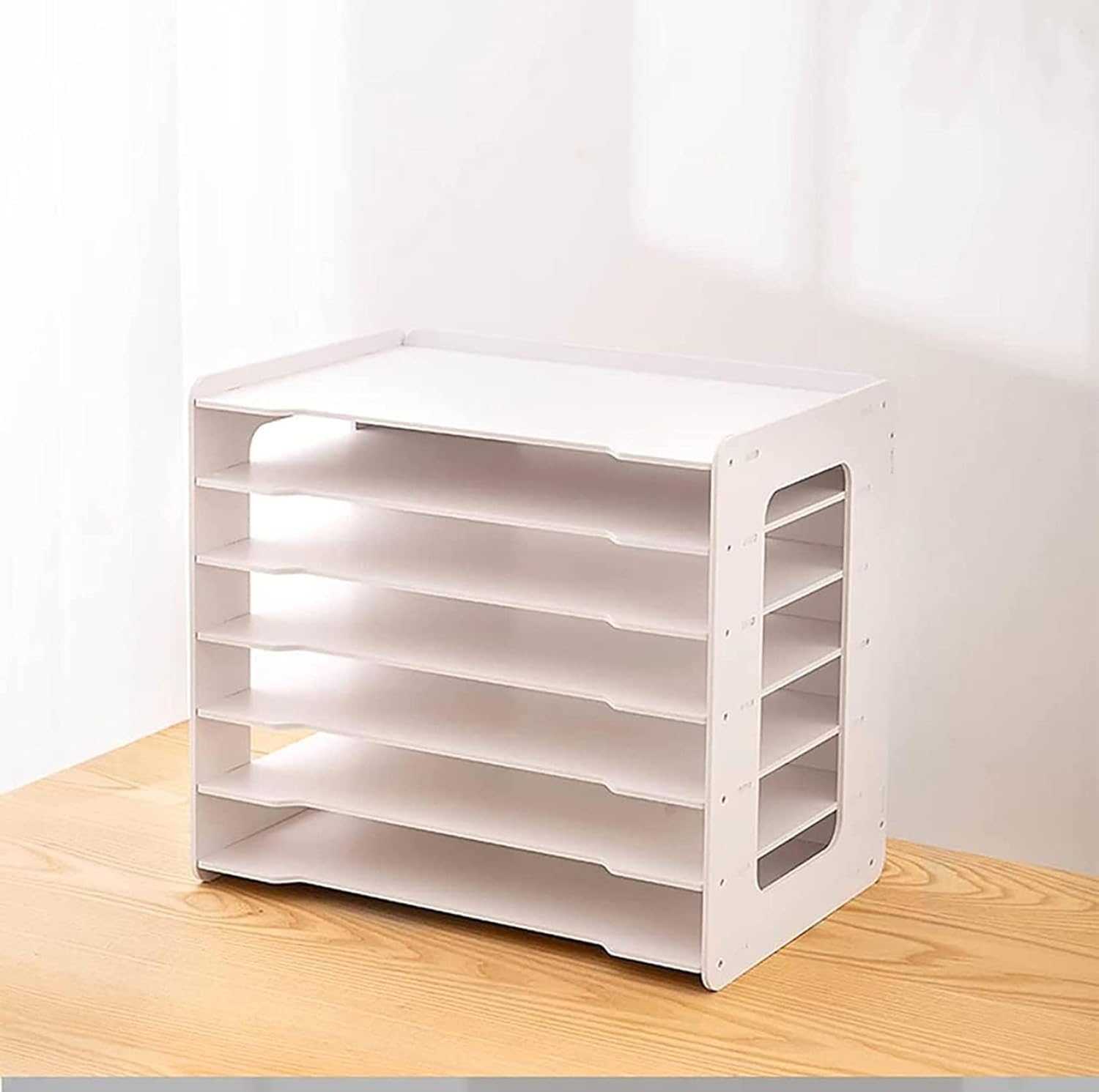 Unité de rangement de papier A3 Extra Large, pour bureau et école, étagère blanche pour dossiers, plateau de papeterie, porte-revues