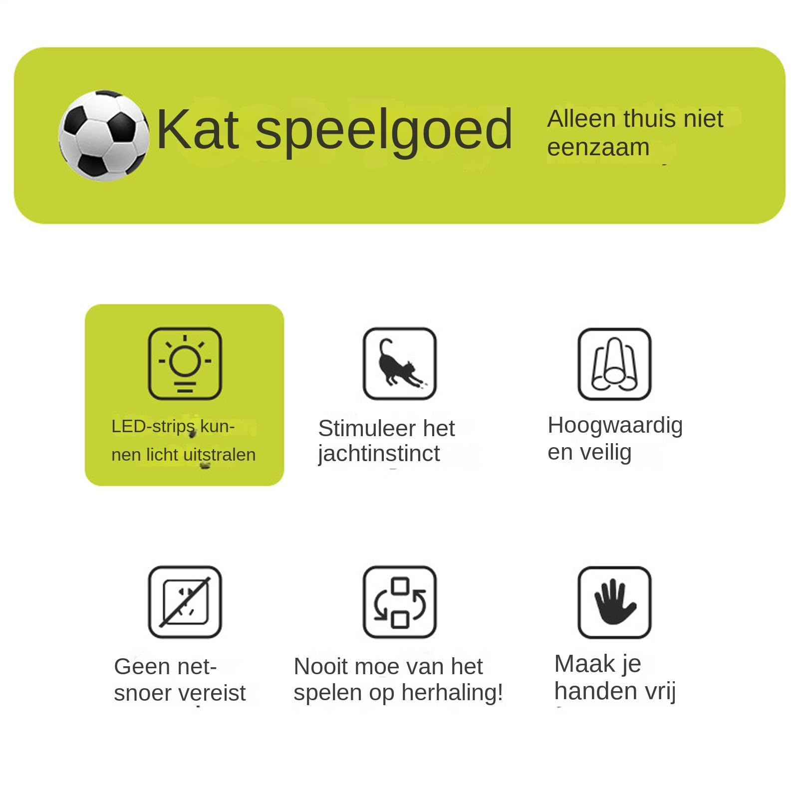 Balles jouet pour chat Ballon de soccer interactif électrique avec à chat