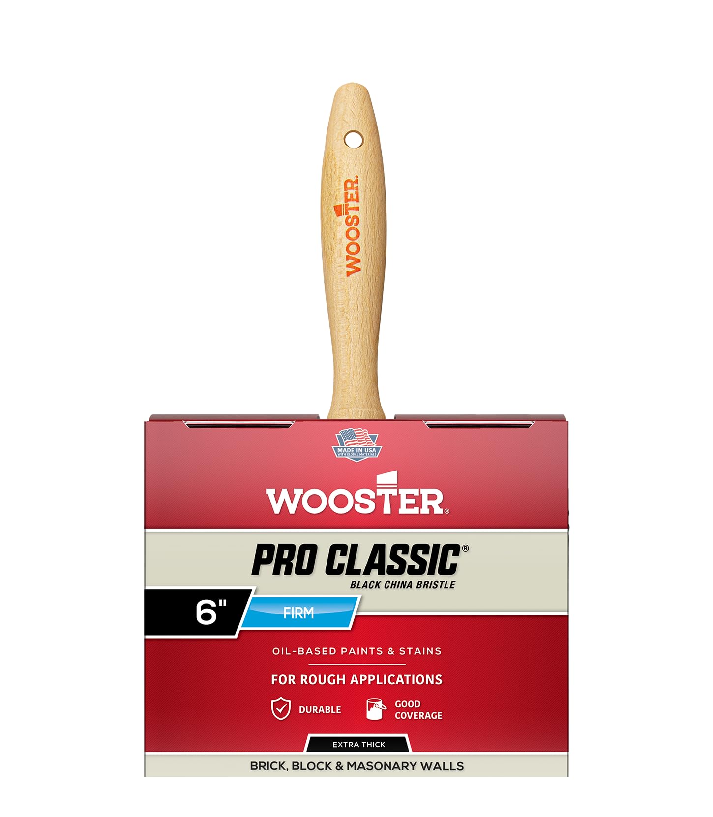 Wooster Brush Z1519-6 Hankow Block Paintbrush, 6-Inch