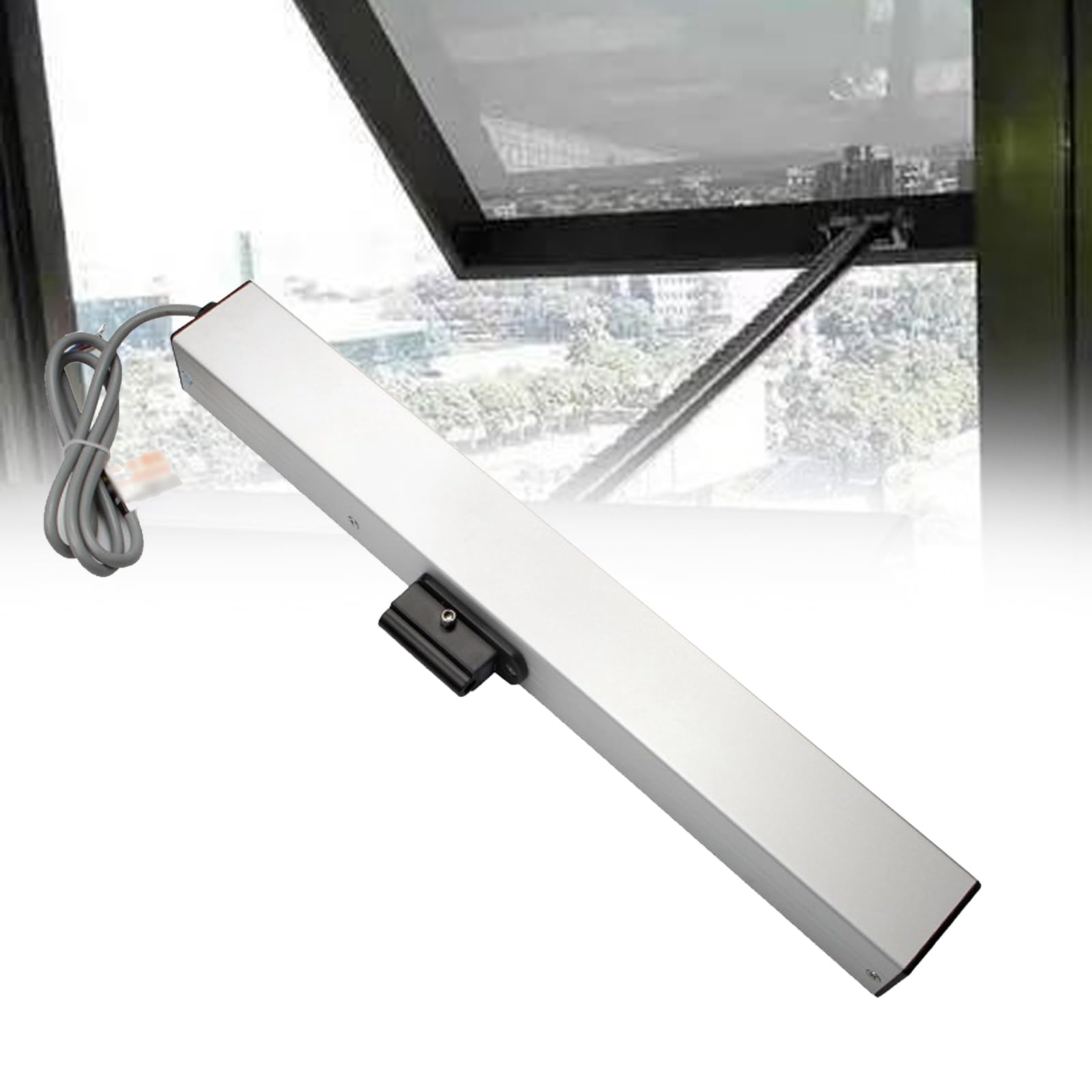 Abreventanas eléctrico con sensor de lluvia, cierre automático inteligente para puertas y ventanas de aleación de aluminio y acero plástico, 700 mm
