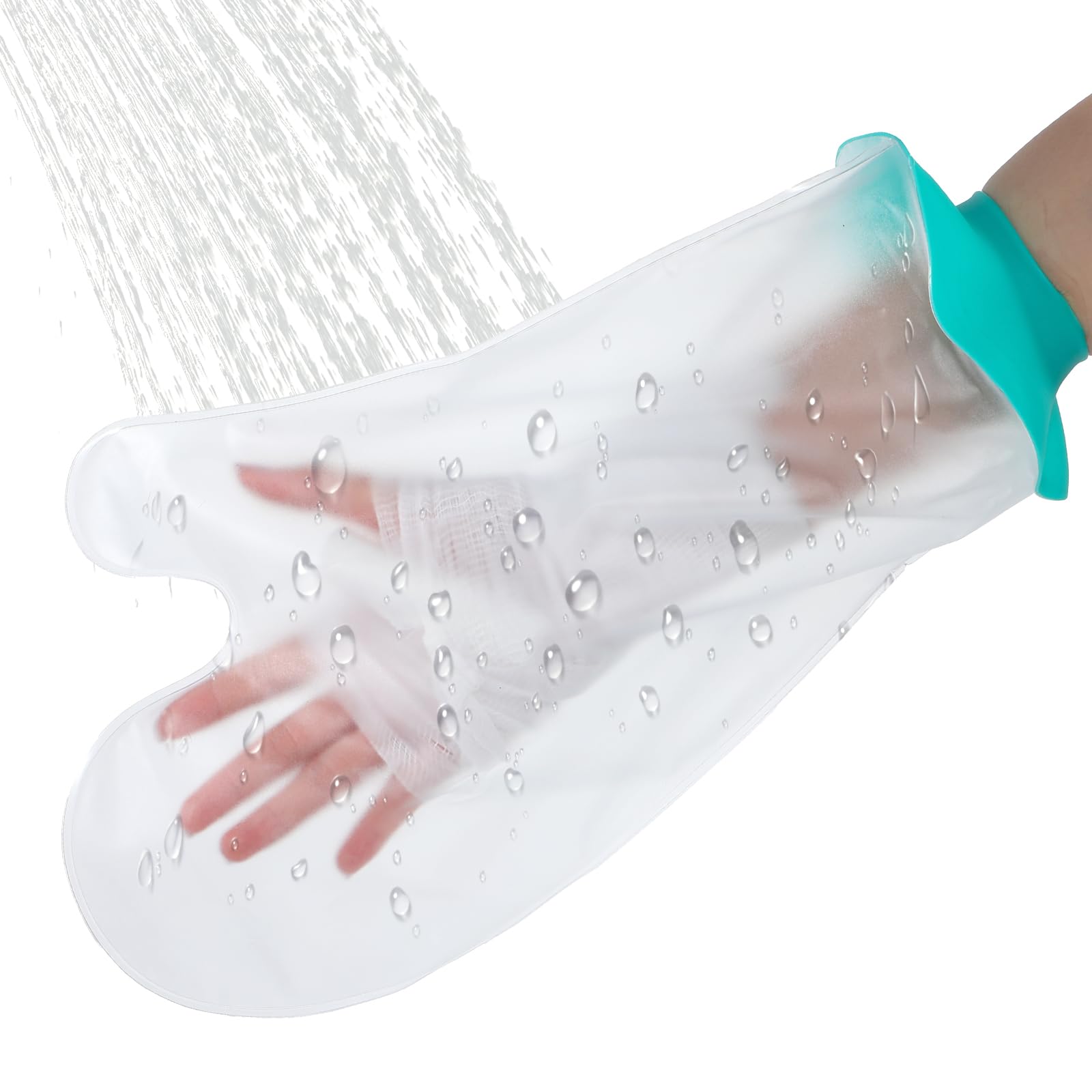 Bewudy Housses de plâtre pour douche bras, Housse de plâtre pour main imperméable réutilisable pour douche - Housse de plâtre pour bras imperméable pour enfants - Sceau élastique pour garder les