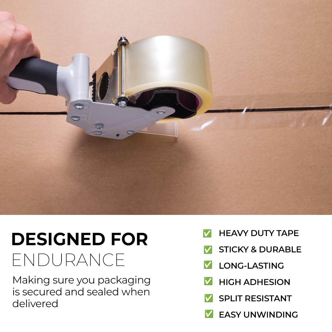 Stick Well 6 Rolls Clear Parcel Tape, 48mm X 66m, Strong Heavy Duty & Low Noise Packing Tape for Packing Boxes Moving Boxes - Image 4