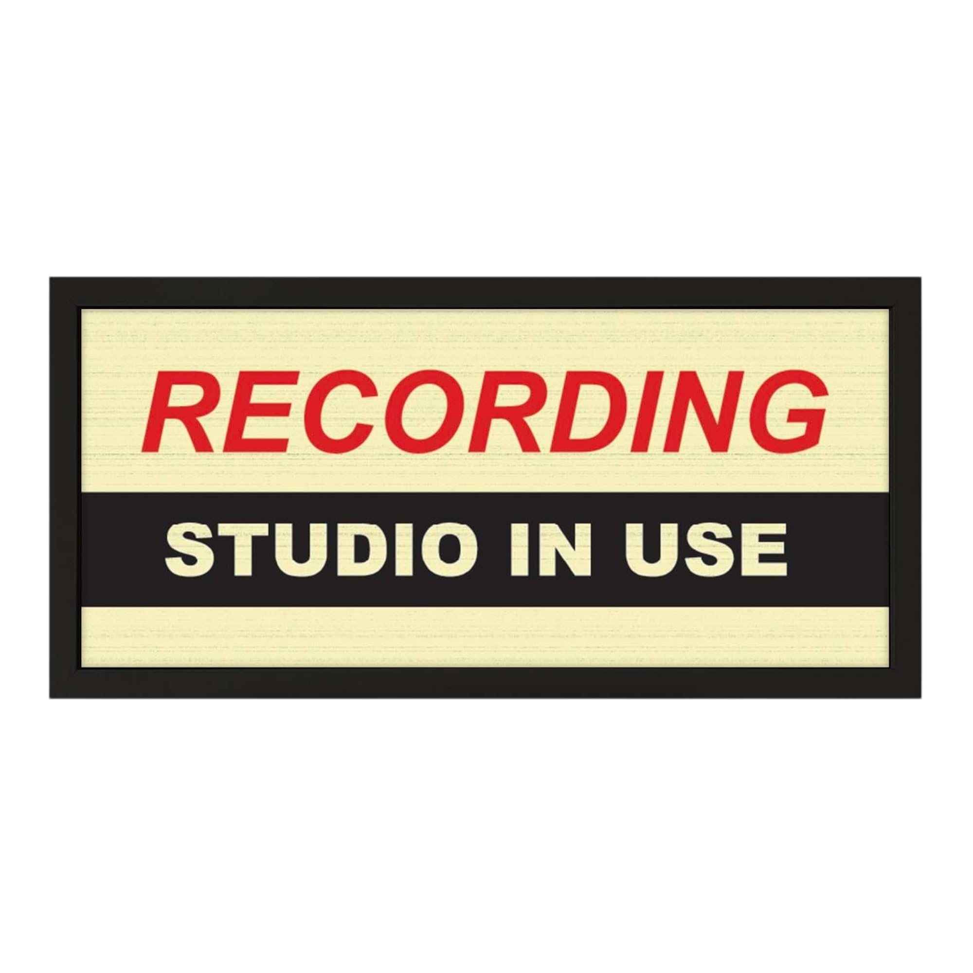 Echo Three Black Wall Art Framed Print Recording Studio In Use |Do Not Disturb Room Sign | Large Wide Retro Sound Studio Design | Dj Social Media Influencer Gift | Display For Podcasters And Music Artists