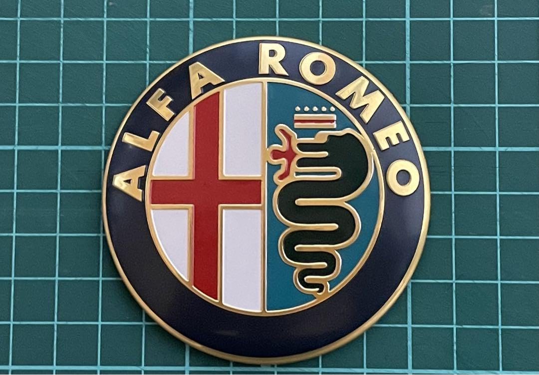Amazon.co.jp: アルファロメオ 社外品エンブレム 74mm 2個セット 