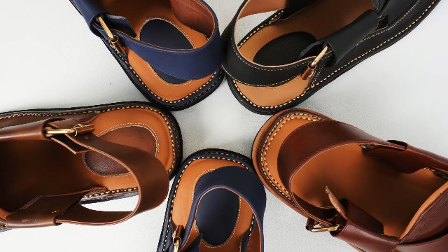 Mens Handmade Norozi Chappal with Double Sole - Real Leather Flip