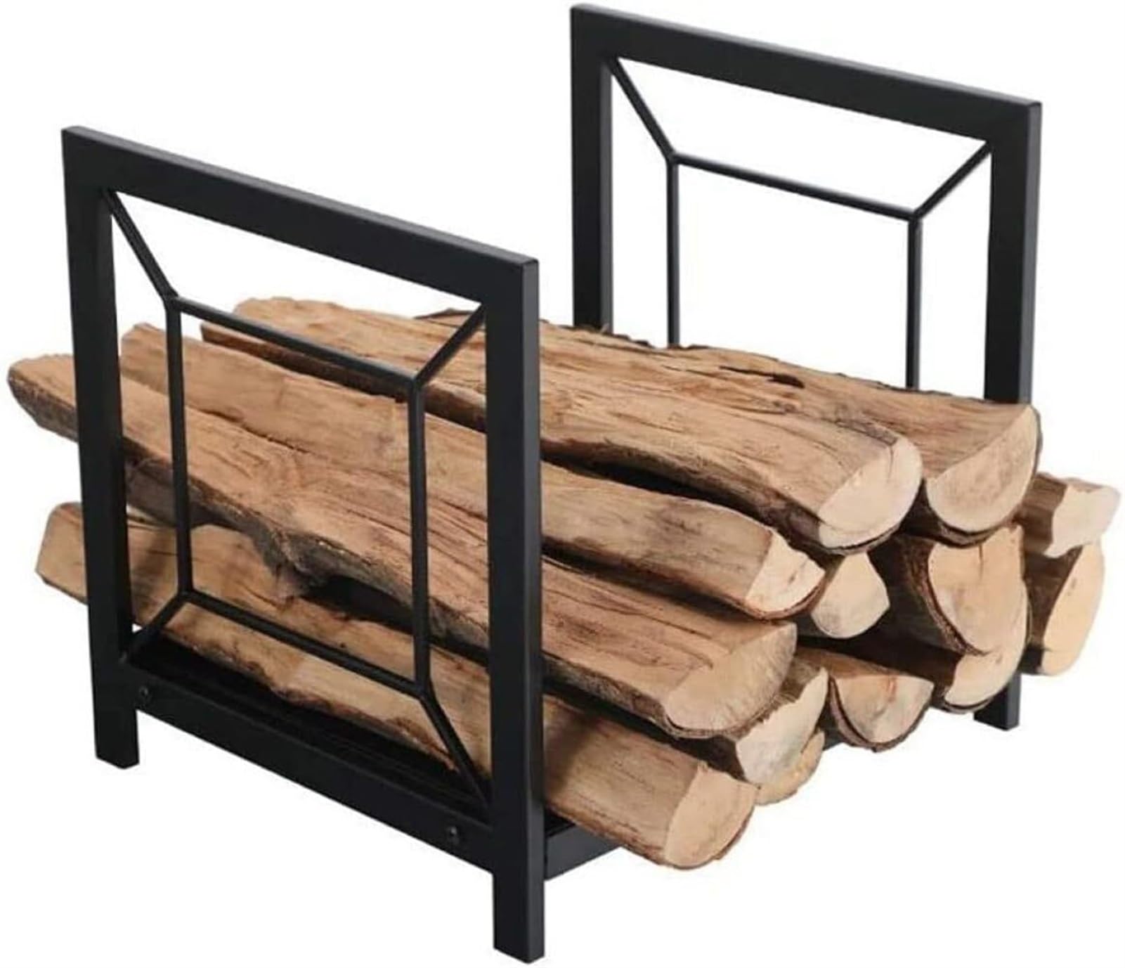 Range-bûches extérieur empilable pour organiser le bois près de la cheminée